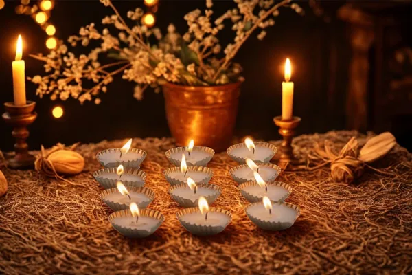 Stone_and_Feather_Metal_Diya_Candle_Pack_of_12_Non-Scented,_Burn_Time-_4_Hours,_Non_Scented_for_Diwali