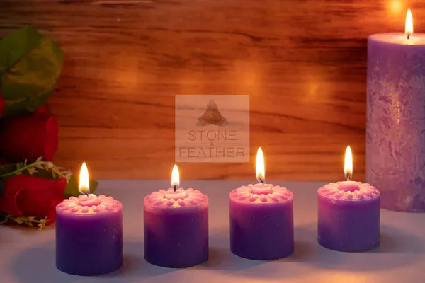 Pack_Of_4_Lavender_Scented_Paraffin_Wax_Round_Pillar_Candle_|_(18-20_Hr)
