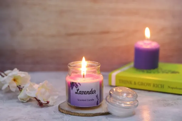 Lavender_Scented_Paraffiin_Wax_Round_Candle_|_(50x9.50_Cm)