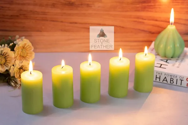 Pack_Of_5_Lemon_Grass_Scented_Paraffin_Wax_Cylindrical_Pillar_Candle_|_(10-12_Hr)