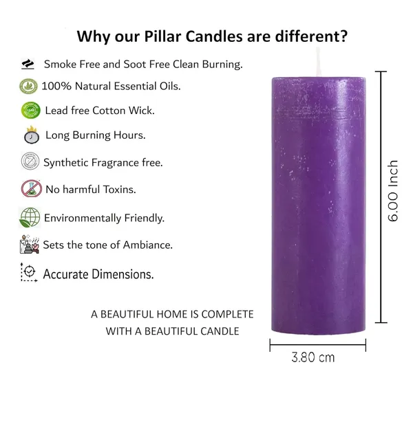 Pack_Of_4_Lavender_Scented_Paraffin_Wax_Cylindrical_Pillar_Candle_|_(18-20_Hr)_(6_Inch)