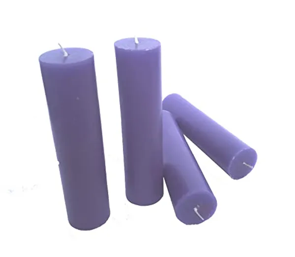 Pack_Of_4_Lavender_Scented_Paraffin_Wax_Cylindrical_Pillar_Candle_|_(18-20_Hr)_(6_Inch)