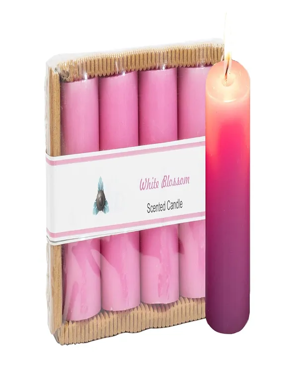 Pack_Of_4_White_Blossom_Scented_Paraffin_Wax_Cylindrical_Pillar_Candle_|_(18-20_Hr)_(6_Inch)
