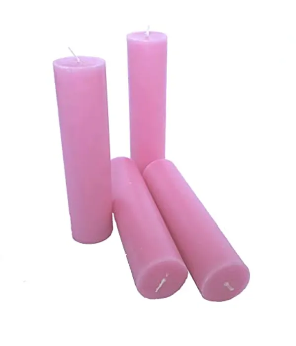 Pack_Of_4_White_Blossom_Scented_Paraffin_Wax_Cylindrical_Pillar_Candle_|_(18-20_Hr)_(6_Inch)
