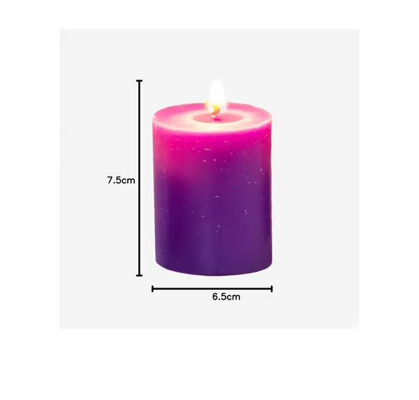 Lavender_Scented_Paraffin_Wax_Round_Candle_|_(40-45_Hr)_(2.5x3_Inch)