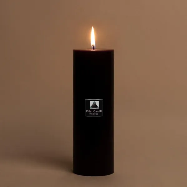 Black_Unscented_Paraffin_Wax_Round_Candle_|_(120_Hr)_(2.5x9_Inch)