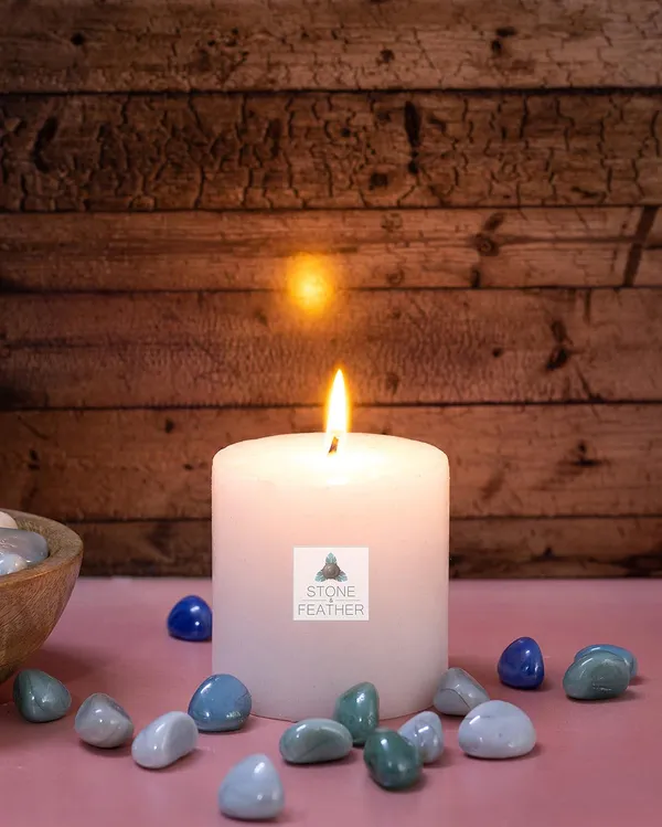 White_Unscented_Paraffin_Wax_Round_Pillar_Candle_|_(50-55_Hr)