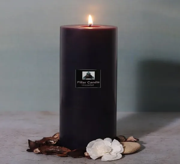 Black_Unscented_Paraffin_Wax_Round_Pillar_Candle_|_(100-110_Hr)_(3x6_Inch)