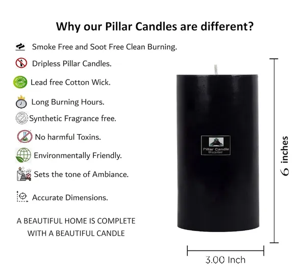 Black_Unscented_Paraffin_Wax_Round_Pillar_Candle_|_(100-110_Hr)_(3x6_Inch)