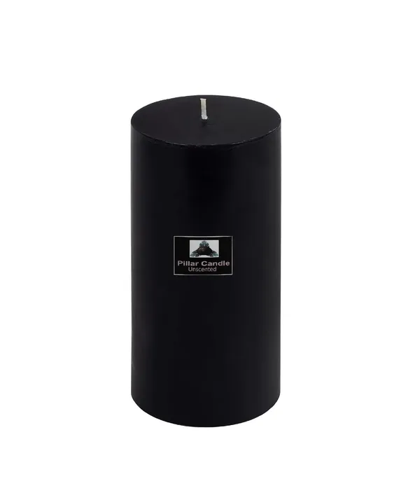 Black_Unscented_Paraffin_Wax_Round_Pillar_Candle_|_(100-110_Hr)_(3x6_Inch)