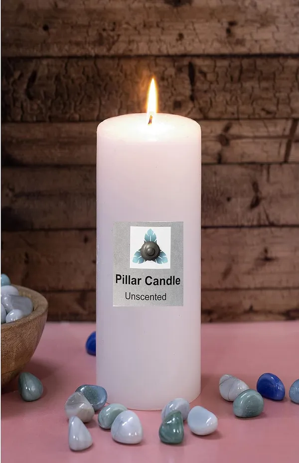 White_Unscented_Paraffin_Wax_Round_Candle_|_(150-160_Hr)_(3x9_Inch)