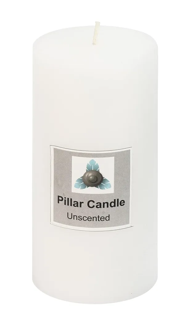 White_Unscented_Paraffin_Wax_Round_Candle_|_(150-160_Hr)_(3x9_Inch)