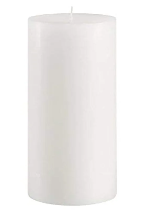 White_Unscented_Paraffin_Wax_Round_Pillar_Candle