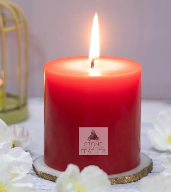 Red_Unscented_Paraffin_Wax_Cylindrical_Candle_|_(90_Hr)_(4x4_Inch)