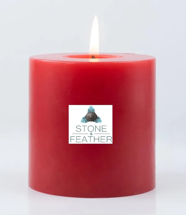 Red_Unscented_Paraffin_Wax_Cylindrical_Candle_|_(90_Hr)_(4x4_Inch)