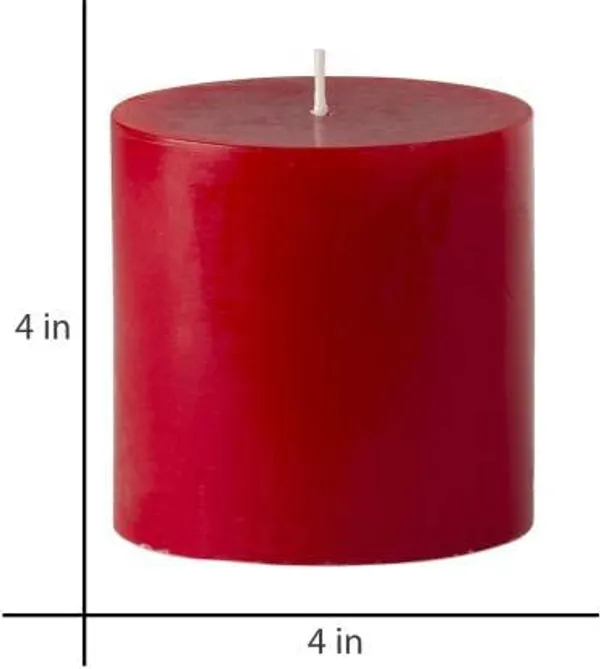 Red_Unscented_Paraffin_Wax_Cylindrical_Candle_|_(90_Hr)_(4x4_Inch)