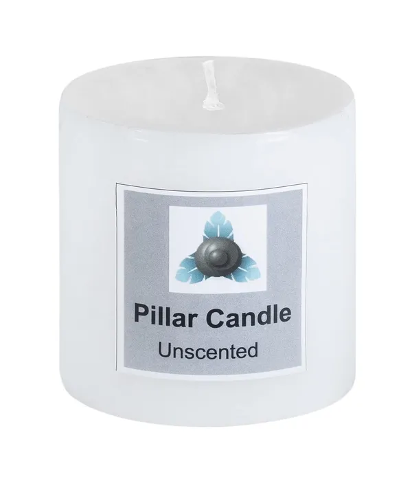 White_Unscented_Paraffin_Wax_Round_Candle_|_(80-90_Hr)_(4x4_Inch)