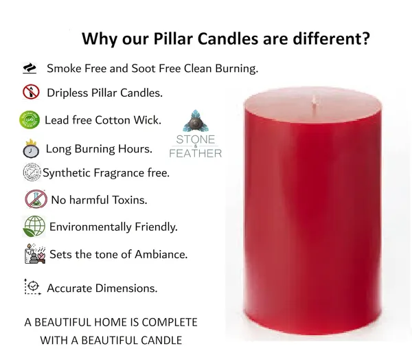 Red_Unscented_Paraffin_Wax_Cylindrical_Candle_|_(140_Hr)_(4x6_Inch)
