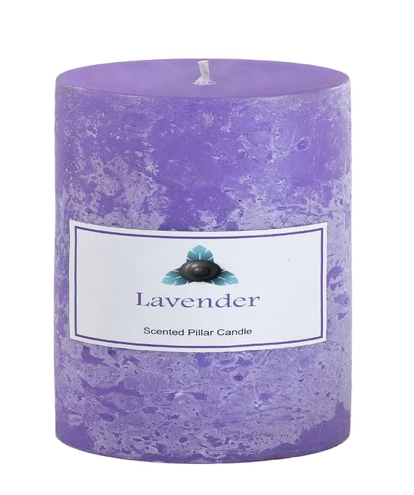 Lavender_Scented_Paraffin_Wax_Round_Pillar_Candle_|_(75_Hr)_(3x4_Inch)