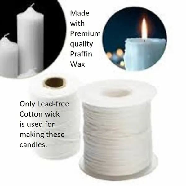 Lemon_Grass_Scented_Paraffin_Wax_Round_Pillar_Candle_|_(100-110_Hr)_(3x6_Inch)