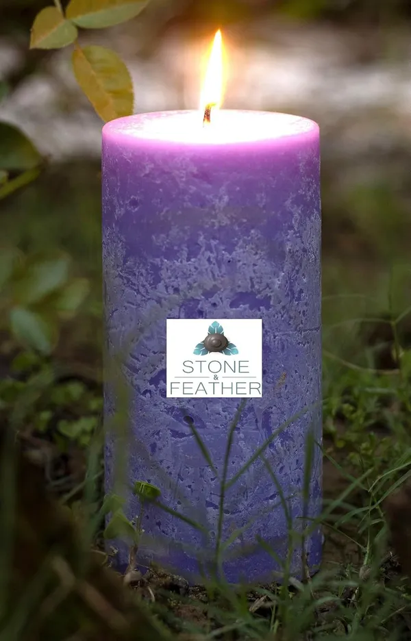 Lavender_Scented_Paraffin_Wax_Circular1_Pillar_Candle_|_(100-110_Hr)_(3x6_Inch)