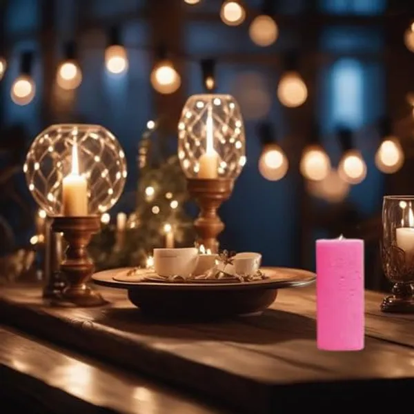 English_Rose_Scented_Paraffin_Wax_Round_Pillar_Candle_|_(3x6_Inch)