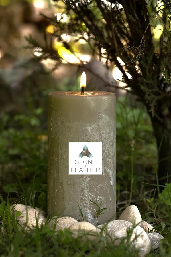 Sage_&_Citrus_Scented_Paraffin_Wax_Cylindrical_Pillar_Candle_|_(3x6_Inch)