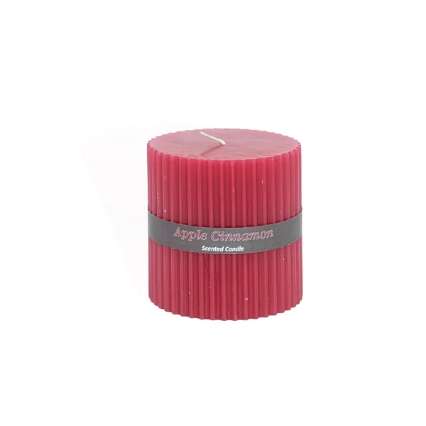 Stone_&_Feather_Apple_Cinnamon_Ribbed_Pillar_Candle,_Size-3x3_Inch,_Burn_Time-50-55_Hours_Each,_Suitable_for_Decoration,_Aromatherapy,_Home_Decoration,_and_Party_Decor.