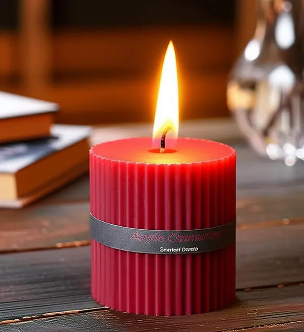 Stone_&_Feather_Apple_Cinnamon_Ribbed_Pillar_Candle,_Size-3x3_Inch,_Burn_Time-50-55_Hours_Each,_Suitable_for_Decoration,_Aromatherapy,_Home_Decoration,_and_Party_Decor.
