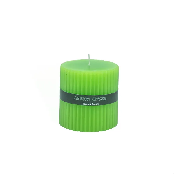 Stone_&_Feather_Lemon_Grass_Ribbed_Pillar_Candle,_Size-3x3_Inch,_Burn_Time-50-55_Hours_Each,_Suitable_for_Decoration,_Aromatherapy,_Home_Decoration,_and_Party_Decor.