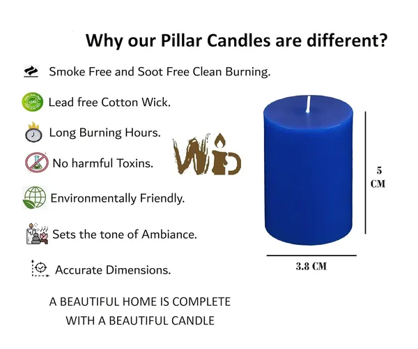 Pack_Of_6_Blue_Unscented_Paraffin_Wax_Round_Pillar_Candle_|_(8_Hr)_(1.5x2_Inch)