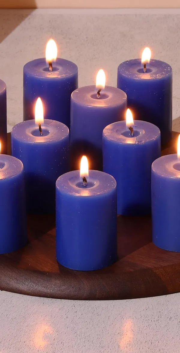 Pack_Of_6_Blue_Unscented_Paraffin_Wax_Round_Pillar_Candle_|_(8_Hr)_(1.5x2_Inch)