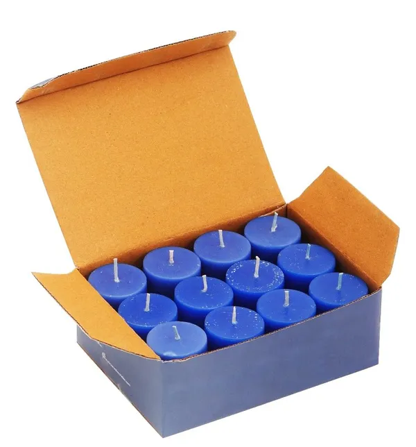 Pack_Of_12_Blue_Unscented_Paraffin_Wax_Cylindrical_Pillar_Candle_|_(8_Hr)_(1.5x2_Inch)