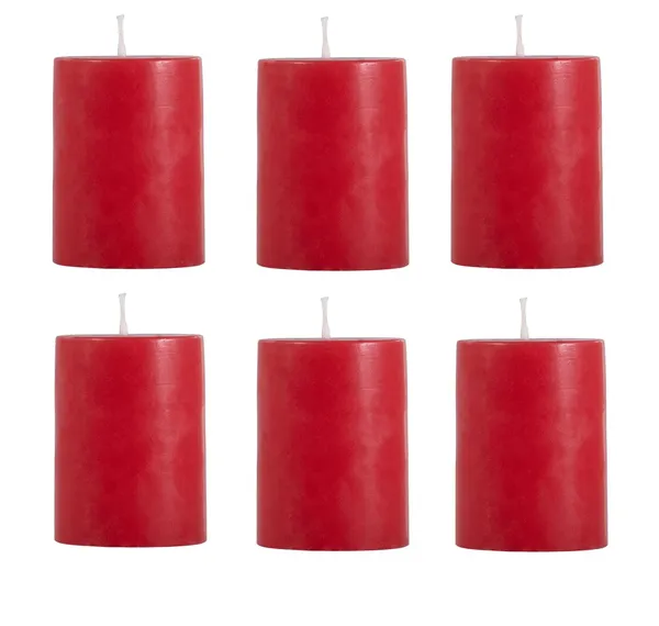 Pack_Of_6_Red_Unscented_Paraffin_Wax_Round_Pillar_Candle_|_(8_Hr)_(1.5x2_Inch)