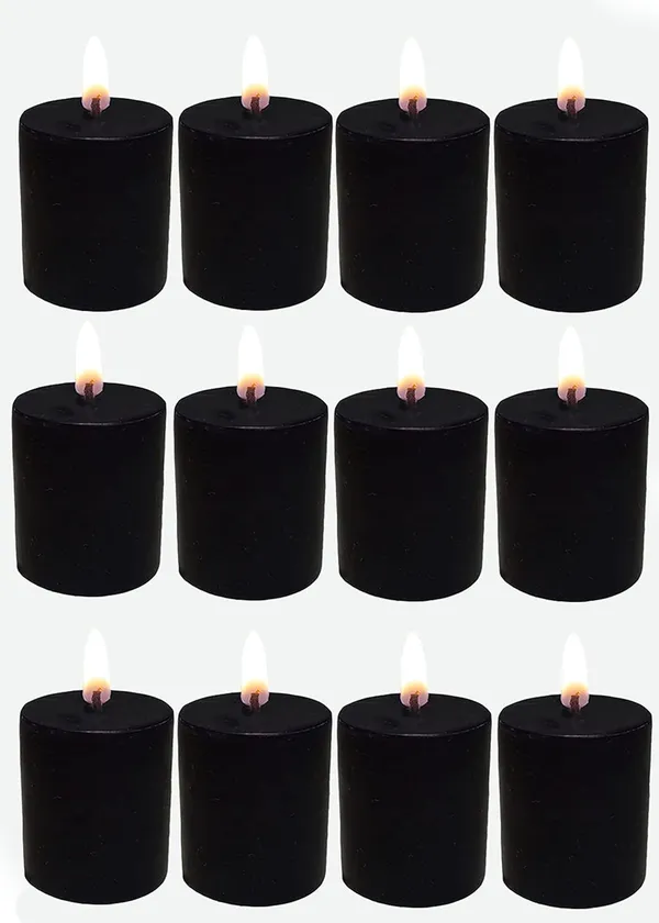 Pack_Of_12_Black_Unscented_Paraffin_Wax_Cylindrical_Pillar_Candle
