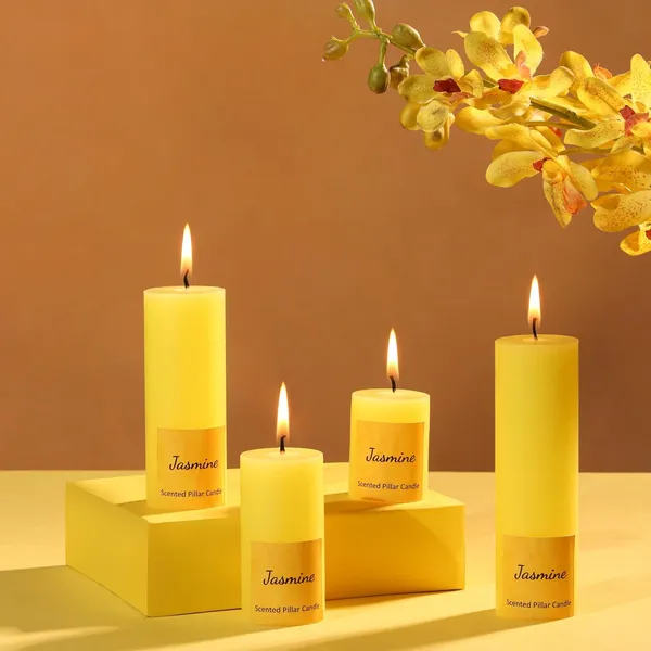 Pack_Of_4_Jasmine_Scented_Paraffin_Wax_Cylindrical_Pillar_Candle