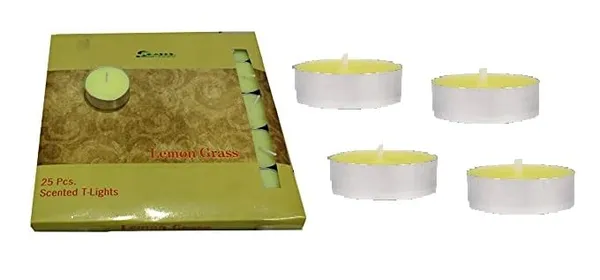 Pack_Of_25_Lemon_Grass_Scented_Paraffin_Wax_Round_Candle_|_(5_Hr)
