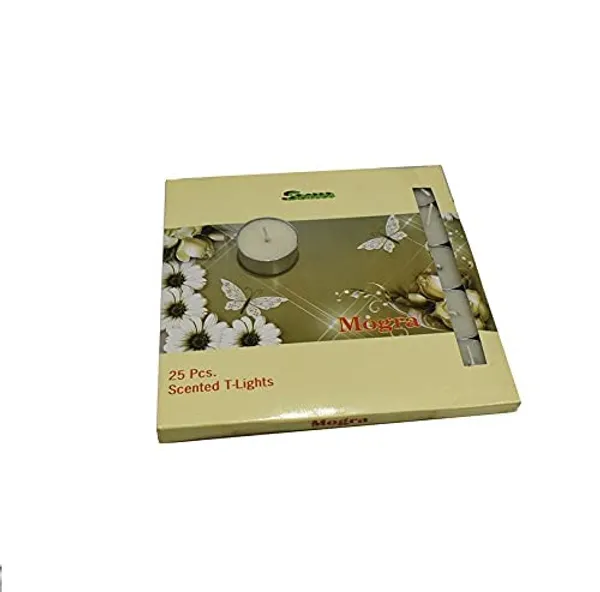 Pack_Of_25_Mogra_Scented_Paraffin_Wax_Round_Candle_|_(5_Hr)