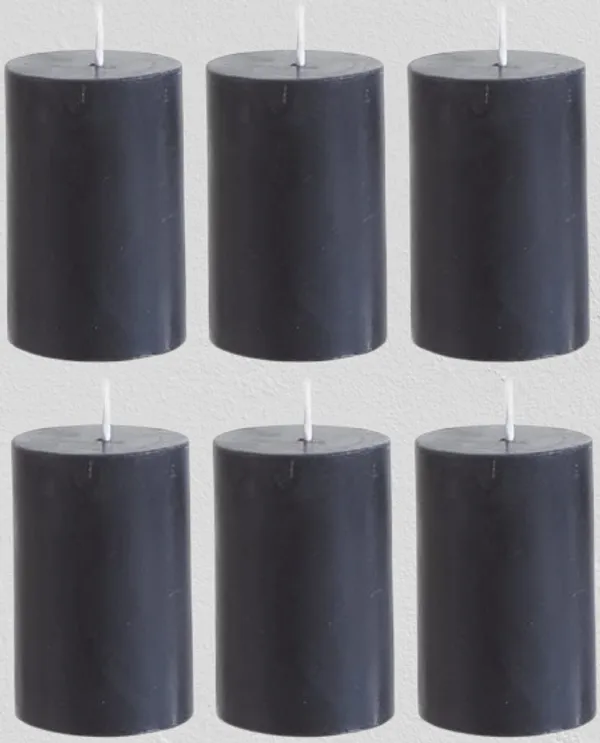 Pack_Of_6_Black_Unscented_Paraffin_Wax_Round_Pillar_Candle
