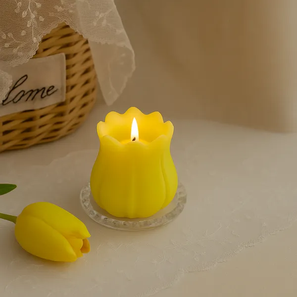 Stone_&_Feather_Bergamot_Lime_Scented_Tulip_Candle,_Burn_time-_5_Hours_Each,_For_home_Decoration,_Diwali,_Christmas