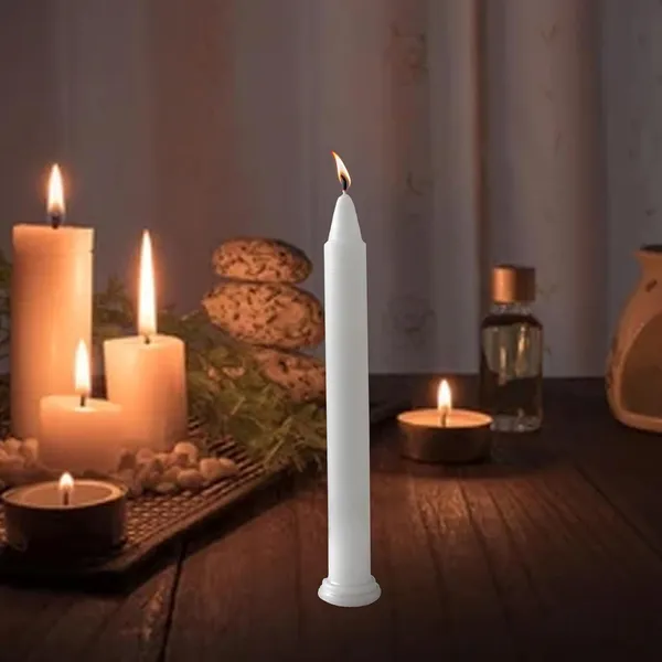 White_Unscented_Paraffin_Wax_Round_Candle_|_(20-22_Hr)