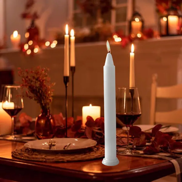 White_Unscented_Paraffin_Wax_Round_Candle_|_(20-22_Hr)