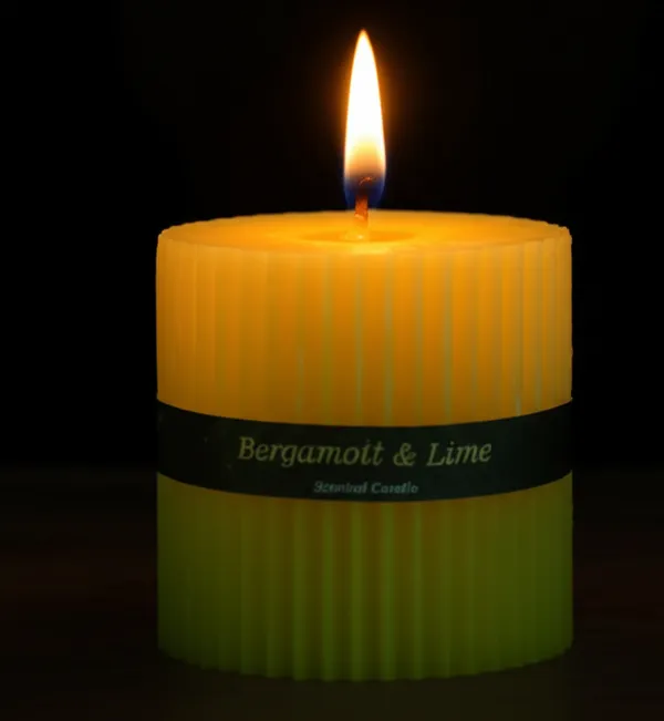 Stone_&_Feather_Bergamot_Lime_Ribbed_Pillar_Candle,_Size-3x3_Inch,_Burn_Time-50-55_Hours_Each,_Suitable_for_Decoration,_Aromatherapy,_Home_Decoration,_and_Party_Decor.