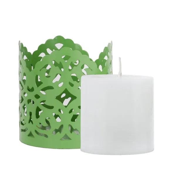 Green_Metal_Premium_&_Elegant_Candle_Holder_With_Pillar_Candle