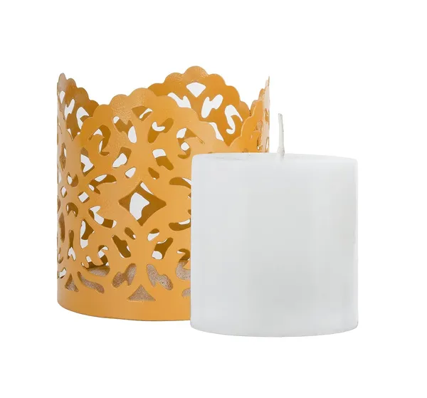Orange_Metal_Premium_&_Elegant_Candle_Holder_With_Pillar_Candle