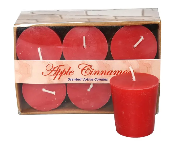 Pack_Of_6_Apple_Cinnamon_Scented_Paraffin_Wax_Round_Candle