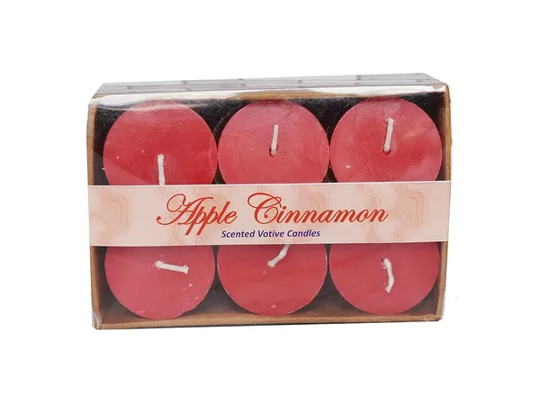 Pack_Of_6_Apple_Cinnamon_Scented_Paraffin_Wax_Round_Candle
