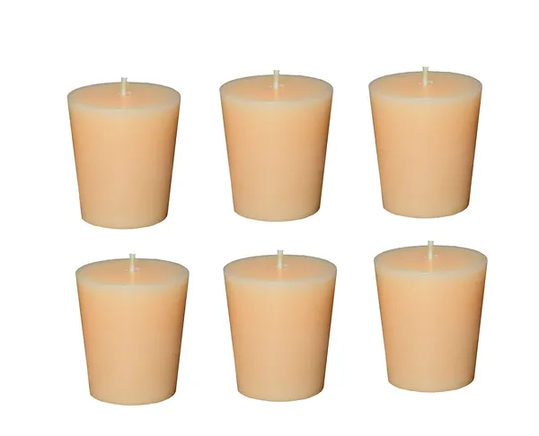 Pack_Of_6_Tropical_Peach_Scented_Paraffin_Wax_Votive_Candle_|_(12_Hr)_(2_Inch)