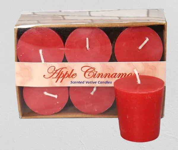 Pack_Of_6_Apple_Cinnamon_Scented_Paraffin_Wax_Round_Candle
