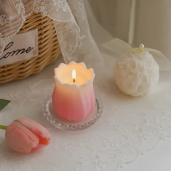 Stone_&_Feather_Rose_Scented_Tulip_Candle,_Burn_time-_5_Hours_Each,_For_home_Decoration,_Diwali,_Christmas